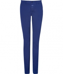 Inject rich color into casual cool looks with Closeds ultra flattering dark blue skinnies - Classic five-pocket style, button closure, belt loops - Extra form-fitting - Pair with oversized knits and edgy boots