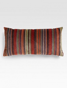 Richly striped in a sophisticated palette that's quintessential Missoni, this shapely pillow is done in plush velvet and makes a luxurious accent.Zip-off coverViscose/cottonDown/feather fill16L X 12HDry cleanMade in Italy