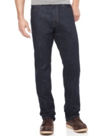 Keep your look sleek with these straight-leg jeans from Nautica.