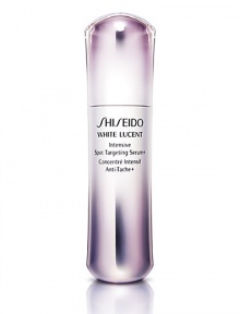 A super brightening serum created to diminish stubborn dark spots in 10 days and prevent future pigmentation from appearing. Formulated with smoothing and re-texturizing ingredients to enhance clarity and radiance for flawless, perfectly even-toned skin. Developed with advanced Shiseido Multi-Action Brightening System+, targeting all types of hyper-pigmentation and their causes: dark spots, age spots, acne scars and uneven skin tones. 1.6 oz.