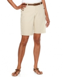 Beat the heat in these breezy petite bermuda shorts from Dockers. They pair with anything from basic tees to button-downs! (Clearance)