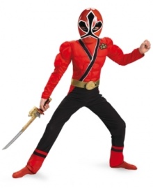 Power up his threads with this slick Red Ranger costume, with foam muscles to help him take to the streets in search of evil-doers.