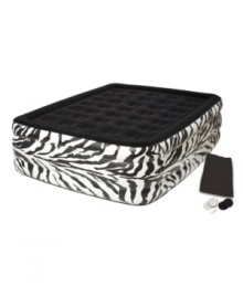 The the perfect solution for those times when you need a convenient extra bed for guests, a comfortable bed for camping or any handy bed for traveling is this queen inflatable bed from Pure Fun by Jamz.