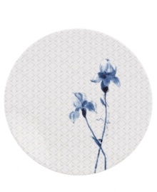 A fresh take on floral patterns, the Watercolors Indigo Blue dinner plates from Lenox Simply Fine feature painterly blossoms in shades of blue against a lively geometric design. White bone china in an ultra-modern shape provides a sleek foundation for a look that's irresistibly fun. Qualifies for Rebate