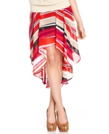 Incorporate fashion's favorite style into your wardrobe with this trend-right, high-low skirt from Urban Hearts!