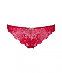 Ultra-luxe The Spree Rumba red bikini briefs from Elle MacPherson Intimates - Red floral lace and delicate bow details make these panties perfect for a special occasion - Classic, comfortable fit  - Perfect for turning up the heat or under any outfit