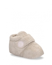 A cutie bootie with an ultra-plush feel with soft terry shell and lining.