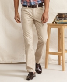 Infuse your casual look with the five-pocket styling of these pants from Tommy Hilfiger.