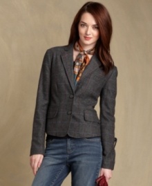 Dress up jeans instantly with Tommy Hilfiger's wool-blend blazer.