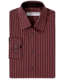 During the week or on the weekend, this slim-fit striped dress shirt from Marc New York will fit right into any situation.