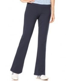 Get a slimming look with these petite pull-on pants from Style&co. Sport! An interior tummy panel gives you a smooth silhouette, while the elastic waistband offers you total comfort.