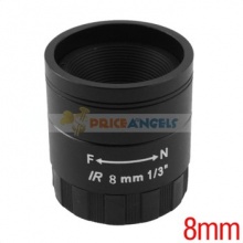 - 8mm camera lens - Easy to install - Best replacement for broken lens - Suitable for CCTV camera and surveillance camera - Focal length: 8mm - Format: 1/3