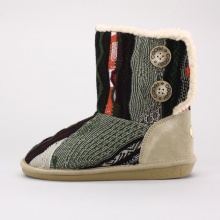 COOGI Authentic Sweater weave and suede vamp outer. Faux fur lined with rubber sole.