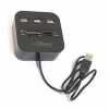 4 Port Black Box-shaped USB 2.0 Network Hub with Card Reader. Christmas Shopping, 4% off plus free Christmas Stocking and Christmas Hat!