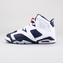 Now he can be part of the " Dream Team"  in this Olympic inspired colorway of the iconic Air Jordan 6. These retro boys' basketball shoes feature a full grain leather upper & translucent rubber outsole. Imported.