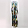 Long and lean, this women's printed tube dress features an elasticized top and multi-colored print throughout. 95% Polyester, 5% Spandex. Hand wash. Made in USA>