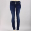 Showcase your curves in these straight cut denim trousers that provide no gaping at the waist. The super curvy fit of these jeans is shaped through the hips, sits just below your waist and they contour to flatter your hip and thigh area. Finished with a triple button closure, zip fly & waist tab detail. 80% Cotton, 19% Polyester, 1% Spandex. Machine Wash. Imported.