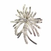 Claw-Shaped Diamond Brooch Plated Silver. Christmas Shopping, 4% off plus free Christmas Stocking and Christmas Hat!