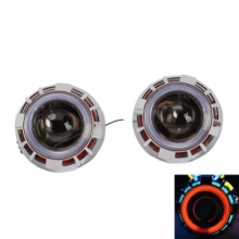 H4/H7 Two-ray Lens Angel Eye HID Xenon Car Lights Blue and Red. Christmas Shopping, 4% off plus free Christmas Stocking and Christmas Hat!