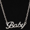 Stylish Alloy Baby Letter Pattern Necklace. Christmas Shopping, 4% off plus free Christmas Stocking and Christmas Hat!