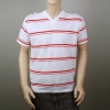 7 Souls Everton Striped V-Neck Tee