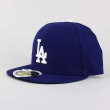 The six panel contruction of this youth fitted hat resembles the authentic on field version that the pros wear. Features an embroidered Dodgers logo on front and MLB logo on back. Youth Fitted. Imported.