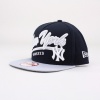 This 9FIFTY™ A-Frame Snapback cap features an embroidered (raised) New York Yankess team namesake with small logo at front, a stitched New Era® flag at wearer's left side, and a snapback closure for an adjustable fit. Interior includes branded taping and a moisture absorbing sweatband.100% cotton. Do not wash. Imported.