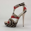 Flash & flair, this woven overlay sandal will make them stare!