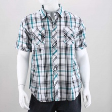 Keep it cool and casual this summer with a plaid shirt. This men's short sleeve woven features a spread collar, button down front & double breast pockets. 100% Cotton. Machine Wash. Imported.