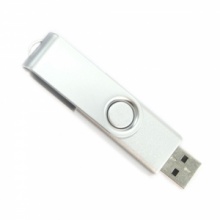 2GB Swivel Clamp Shaped USB Flash Drive Sliver. Christmas Shopping, 4% off plus free Christmas Stocking and Christmas Hat!