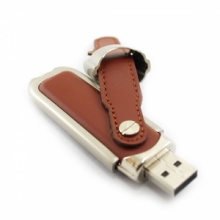 Brown Leather 8GB Portable USB Flash Drive Thumb Stick Fold Pen. Christmas Shopping, 4% off plus free Christmas Stocking and Christmas Hat!