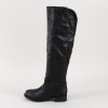 This sleek and stylish riding boot for women features a slip-on style with a functional side zipper.