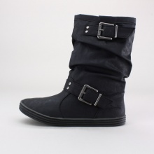 Stay cozy in the Blowfish Rooligan women's boot from Blowfish. Features a slouch shaft with buckle detail on side of and at the ankle.  Imported.