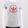 1972 was the year adidas introduced the Trefoil. This women's adidas Originals Collegiate Tee shirt celebrates the 40th birthday of the iconic symbol with a collegiate-inspired graphic on the front of an all-cotton cotton t-shirt.