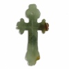 Natural Green Jade Crucifix Pendant. Christmas Shopping, 4% off plus free Christmas Stocking and Christmas Hat!