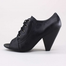 Bamboo Usher Lace-Up Banana Heel