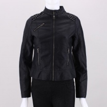 This leatherette jacket will keep you comfortable and looking sharp.