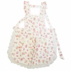 Cotton Rose-Covered Lace Apron. Christmas Shopping, 4% off plus free Christmas Stocking and Christmas Hat!