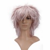 Anime Cosplay Short Curly Hair Wig Pink Gray. Christmas Shopping, 4% off plus free Christmas Stocking and Christmas Hat!