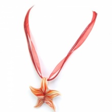 New Striped Starfish Pendant Necklace. Christmas Shopping, 4% off plus free Christmas Stocking and Christmas Hat!