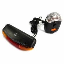 Bicycle Turn Signal Brake LED Light with Horn. Christmas Shopping, 4% off plus free Christmas Stocking and Christmas Hat!