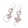 925 Silver Beautiful Moon Flower Shape Dangle Earrings. Christmas Shopping, 4% off plus free Christmas Stocking and Christmas Hat!