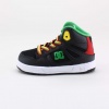 This DC shoes high top shoe combines ruggedness and style for this infants shoe. Let your little kid show of the Rasta colors in style. Imported