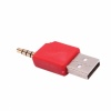 3.5mm Jack to USB Port Converter for Apple Red. Christmas Shopping, 4% off plus free Christmas Stocking and Christmas Hat!