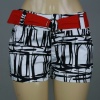 TCEC Art Work Belted Mini Short