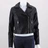 Let our your inner bad girl with this chic and stylish motorcycle styled jacket. This women's biker jacket features a soft, faux leather construction, front zip closure, long sleeves with zip cuffs & quilted stitching accents. 60% Polyurethane, 35% Viscose, 5% Polyester. Do not wash. Imported.