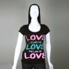 Davida Love Rhinestone Graphic Hooded Tee