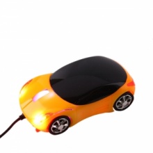 Car Shaped USB High Precision Optical LED Scroll Mouse Yellow. Christmas Shopping, 4% off plus free Christmas Stocking and Christmas Hat!