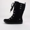 Blowfish's lace up Romiro boot sits atop their popular rubber bottom and features plenty of cool details like multiple straps and hardware. Romiro has an inside zipper for ease of use and features a faux suede upper.   Imported.