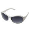 Diamond Mirrorbracket Fashion Sunglasses White. Christmas Shopping, 4% off plus free Christmas Stocking and Christmas Hat!